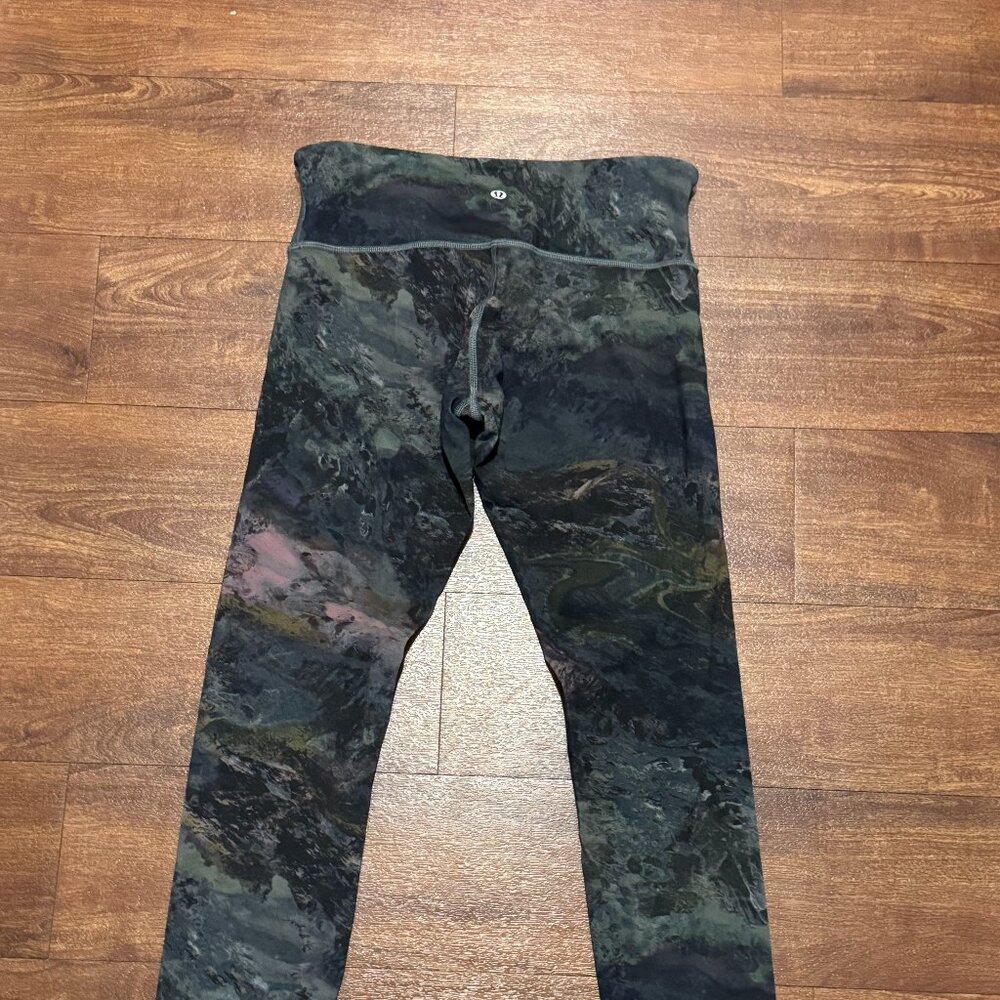 Lululemon Wunder Under Low-Rise Leggings – Marble Print size 6